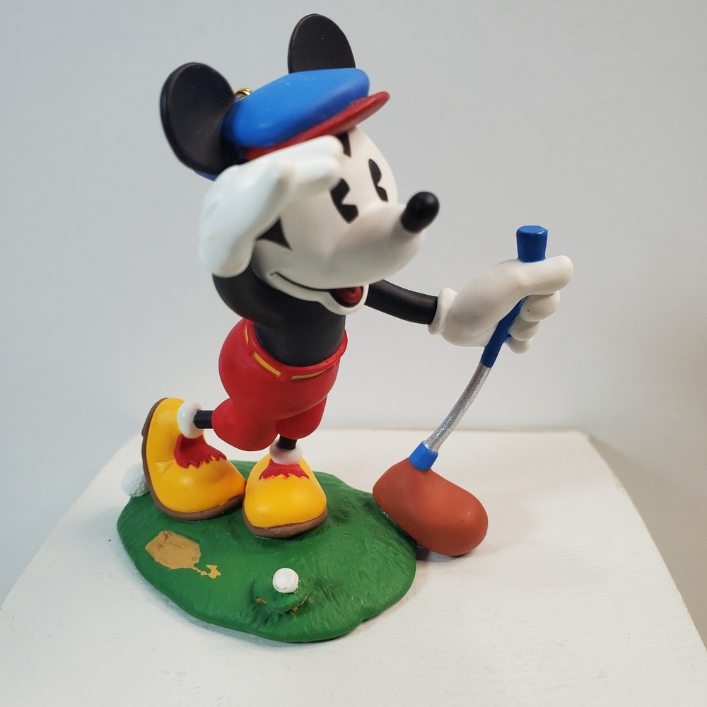 Vintage 1997 Disney Hallmark Mickey Mouse Golfer Long Shot Christmas Ornament